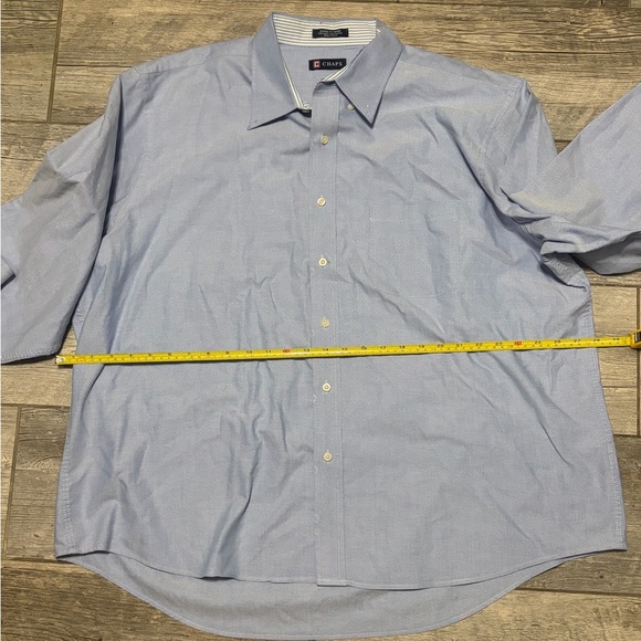 Chaps Classic Fit Oxford Button Down Shirt Light Blue XXL 18–18.5 Wrinkle Free - Picture 6 of 6